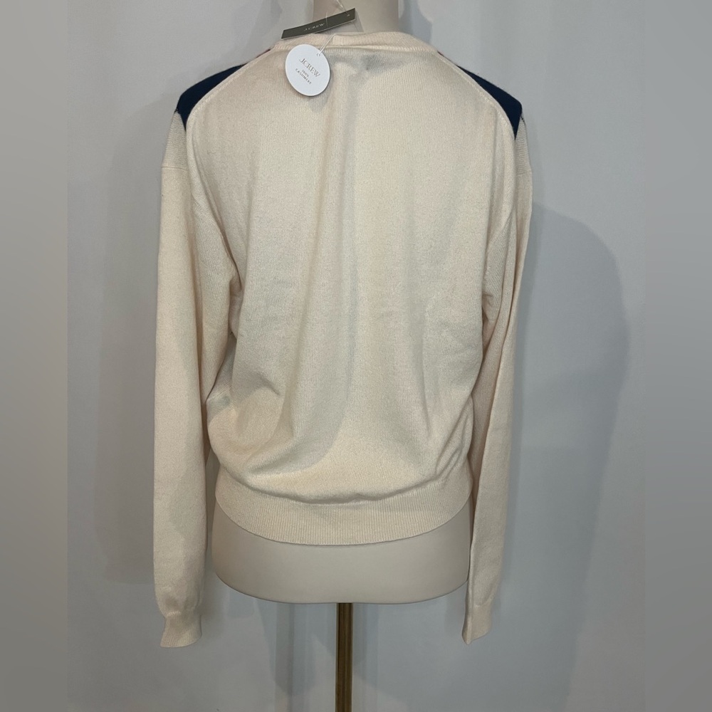 J.Crew Perfect cashmere crewneck sweater in argyle - Picture 8 of 9
